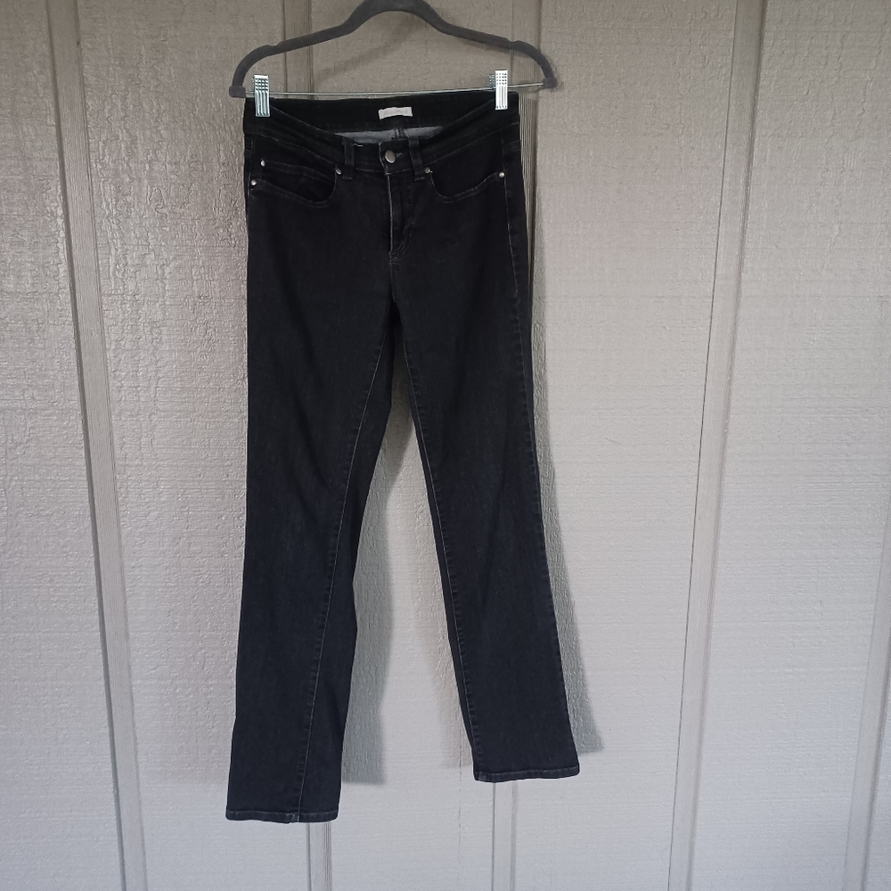 Eileen Fisher Straight Leg Ankle Jean Size 2 Stretch Organic Cotton Blend